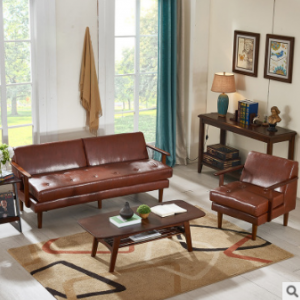 Preorder-Leather three-seat sofa+armchair
