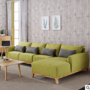 Preorder-Fabric three-seat sofa + chaise longue