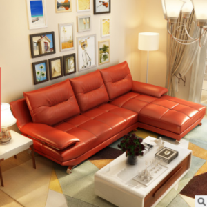 预售-现代简约头层真皮沙发组合3+贵