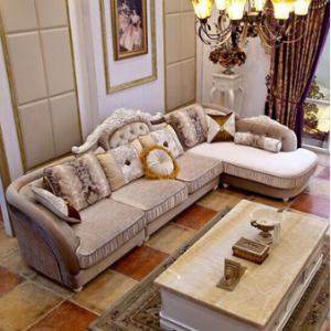 Preorder-Fabric three-seat sofa + chaise longue