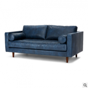 Preorder-Leather two-seat sofa