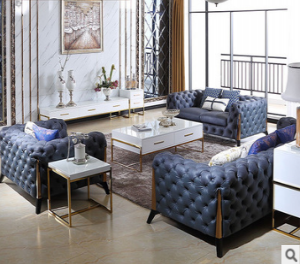 Preorder-Leather four-seat sofa+two-seat sofa+armchair