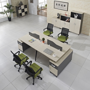 预售-职员办公桌 简约现代4人位办公家具工作位员工桌屏风办公桌