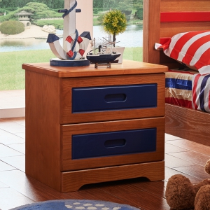 预售-实木美式床头柜简约收纳柜卧室儿童套房组合地中海家具