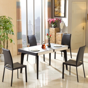 预售-简约现代餐桌小户型一桌4椅6椅餐桌北欧餐厅餐桌椅组合家具