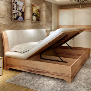 预售-储物床 板式床 带收纳气动高箱床1.8米1.5简约现代双人床