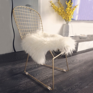 预售-铁丝网椅镂空洽谈椅靠背椅工业loft家具钻石椅子创意简约铁艺餐椅