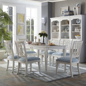 预售- 美式实木餐桌椅组合长方形简约吃饭桌子小户型餐桌