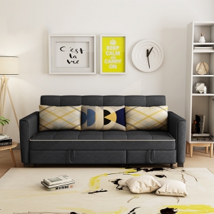 预售-沙发床可折叠 小户型客厅布艺双人三人1.8米1.5米两用沙发折叠床