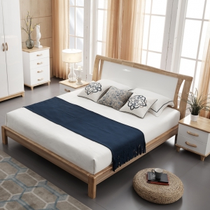 预售-北欧实木床1.8米双人床 1.5米简约现代婚床卧室家具