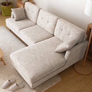Preorder-fabric two-seat sofa+chaise longue