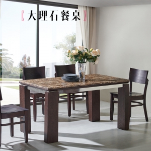 预售-北欧大理石餐桌椅组合 小户型家用长方形饭桌椅