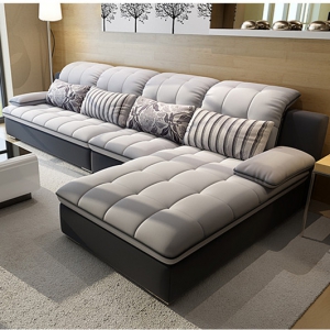预售-布艺沙发大小户型可拆洗简约现代客厅家具贵妃沙发组合