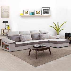 预售-北欧现代简约布艺沙发科技布防污客厅L型组合储物沙发