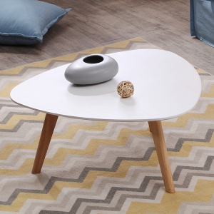 预售-北欧客厅小户型椭圆形实木茶几创意个性茶桌子现代简约烤漆边角几