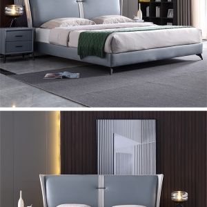 【A.SG】免洗科技布床现代简约双人主卧床北欧轻奢软包1.8m布艺实木婚床