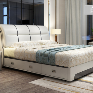 【A.SG】现代简约卧室双人床软体婚床1.5米1.8m储物北欧轻奢榻榻米卧室床
