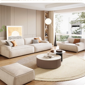 预售-大马士革沙发轻奢现代小户型客厅三人直排意式极简布艺沙发