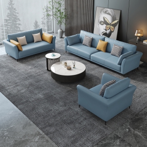 预售-现代简约意式皮质沙发贵妃客厅小户型轻奢纳帕皮家具组合新款沙发
