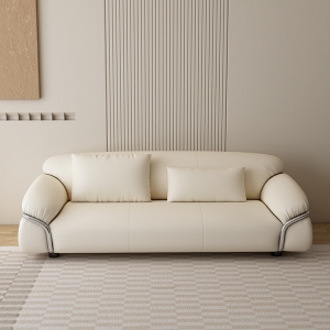 预售-法式奶油风科技布沙发客厅小户型简约现代防猫抓布艺沙发直排ins