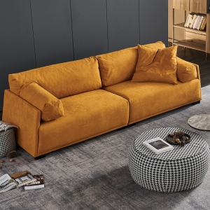 预售-北欧轻奢布艺沙发客厅小户型三人组合羽绒现代简约设计师创意沙发